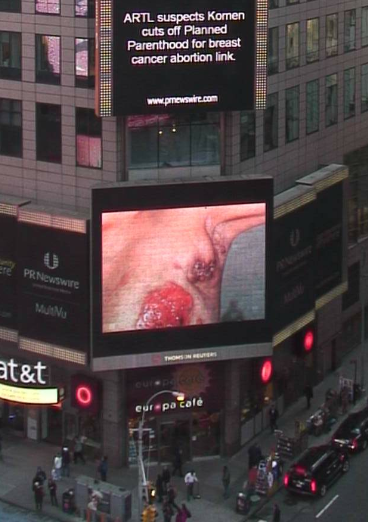 See this message on Times Square in NYC (not photoshopped)